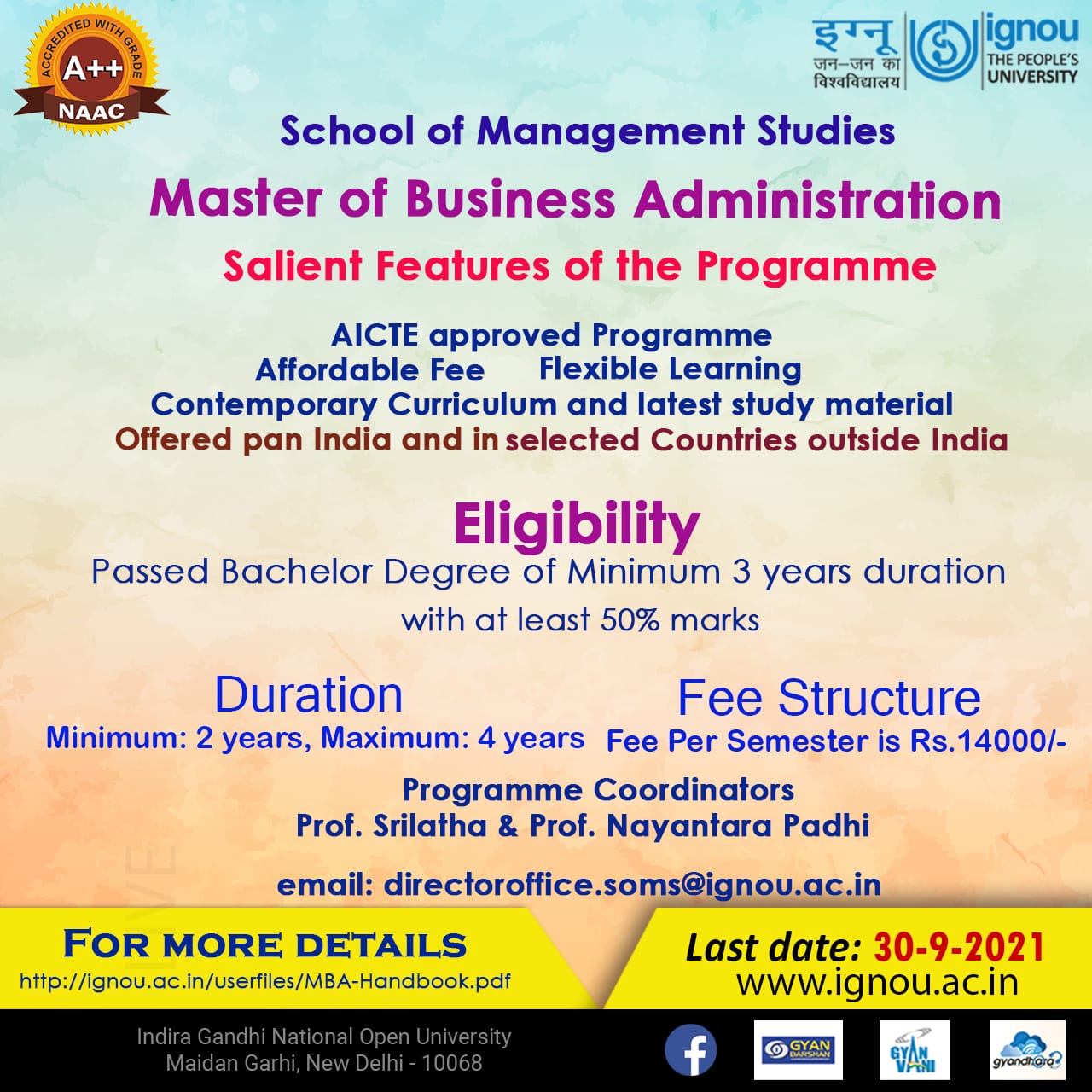 Ignou-rc-delhi-3 - News & Events - Latest - Posters Regarding Admission 